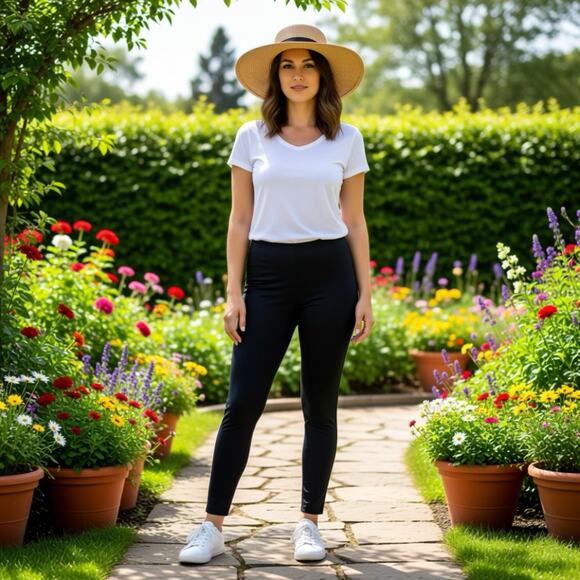 J. Jill Pants - J. Jill Ponte Navy Blue Pull On Leggings Slim Leg pants Women SP Elastic Waist